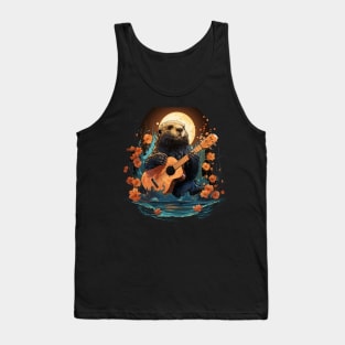 Beaver Playing Guitar Tank Top